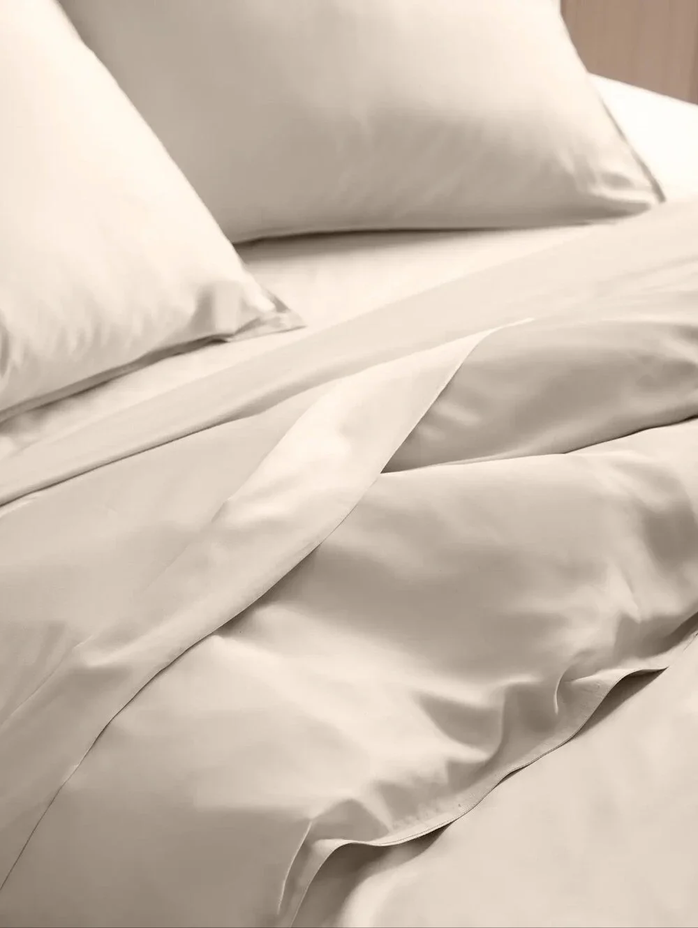 Quince Organic Bamboo Cal King Neutral Cream Duvet Cover NWT Sand